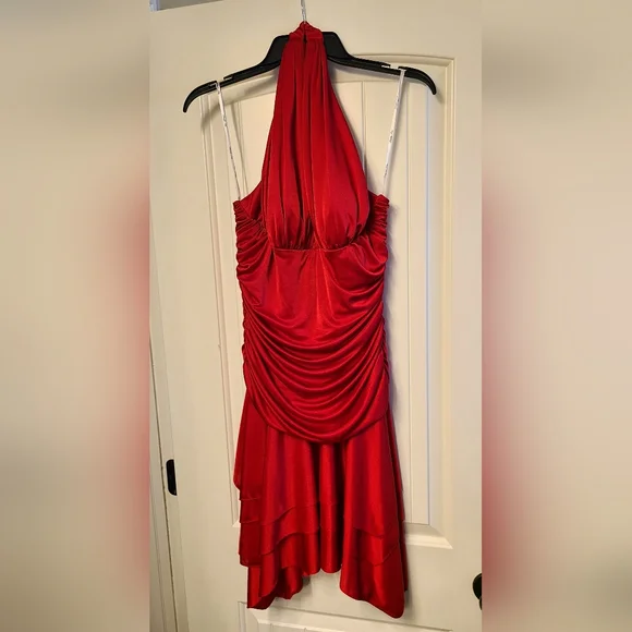 Blondie Nites Red Halter Dress - Juniors Blondie Nites Red Halter Dress - Juniors